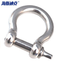 海斯迪克 304不锈钢欧式弓型卸扣 弓形环钢丝绳锁链条连扣 M16(承重1600公斤)弓型卸扣