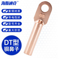 海斯迪克 DT铜鼻子电缆接头 紫铜接线端子 冷压接线鼻子 A级DT-95 HKCX-180