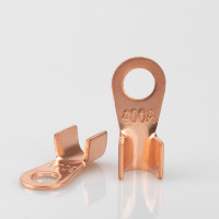 海斯迪克 紫铜开口鼻 OT型线鼻子 接线冷压端子铜鼻子 (100个)OT-10A 厚