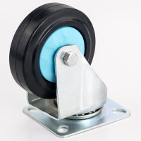 海斯迪克 HKCL-477 平板车脚轮 手推车通用轮子 拉货车轮 中轻音5寸定向轮