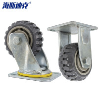 海斯迪克 HK-780 风火轮聚氨酯脚轮 耐磨轻音重型工业轮子 6寸(2转向+2定向)