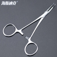 海斯迪克HKQS-210 不锈钢钳子 多功能血管钳 弯头22cm