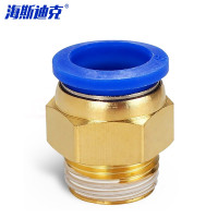 海斯迪克 PC外螺纹直通快速插接头 快插气动接头气管接头 PC8-02