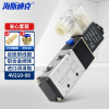 海斯迪克 电磁阀二位五通气缸换向阀控制阀套装4V210-08/AC110V+2个1分消音器+3个PC12-02接头