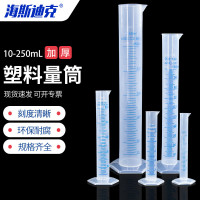 海斯迪克 塑料量筒 HKQS-110 10+25+50+100+250ml 5件 1套