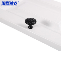 海斯迪克 HKSY-84 黑色美式锌合金拉手 现代简约抽屉拉手 514-单孔[4个]