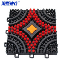 海斯迪克HKxy-45 室外三合一除尘地垫 1㎡ 圆刷灰块红刷