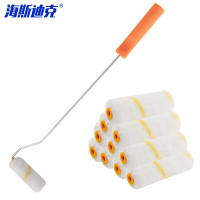 海斯迪克 滚筒刷 仿羊毛刷 装修涂料油漆刷 刷墙工具 4寸长柄+10滚芯