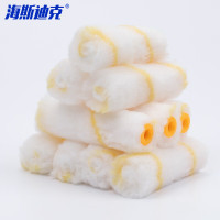 海斯迪克 滚筒刷 仿羊毛刷 装修涂料油漆刷 刷墙工具 4寸黄条涤纶筒*20个