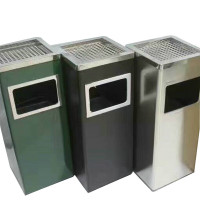 海斯迪克 定制 电梯口不锈钢立式带内桶垃圾烟灰柱 gnjz-1247 1个