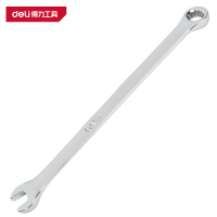 得力(deli)DL33107 镜面两用扳手 7mm 铬钒钢 银色 1把