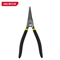 得力(deli)DL0342日式外直卡簧钳7寸(黑) 1把