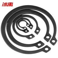 冰禹 BYZJ-164 轴用C型卡簧挡圈 弹簧钢外卡环 发黑(淬火) GB894.1 M15(500个)