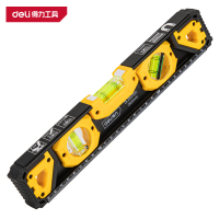 得力(deli)DL292300 水平尺 300mm 工字实心铝 0.5mm/m 黄色 1把