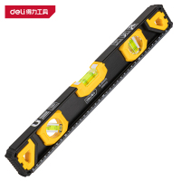 得力(deli)DL292400 水平尺 400mm 工字实心铝 0.5mm/m 黄色 1把