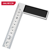 得力(deli)DL302200 钢角尺 200mm 铝压铸 黑色 1把