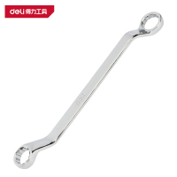 得力(deli)DL33210 镜面双梅花扳手 10x12mm 铬钒钢 银色 1把