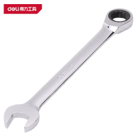得力(deli)DL34116 镜面两用棘轮快扳 16mm 银 1把