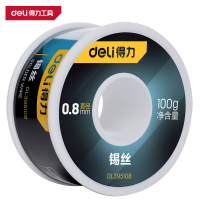 得力(deli)DL395108 锡丝 0.8mm 100g 63%含锡量 银色 1卷