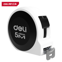 得力(deli)H8005B 钢卷尺5mx19mm居家 黑色 1把