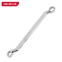 得力(deli)DL150911 镜面双梅花扳手 9x11mm 银色 1把