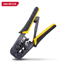 得力(deli)DL4971 网络钳 4P/6P/8P棘轮 黄 1把