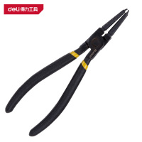 得力(deli)DL20021 专业级德式内直卡簧钳 7寸铬钒钢 黑 1把