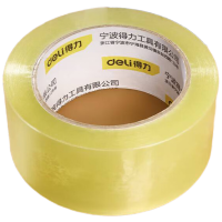 得力(deli)DL484510 封箱胶带 45mm×100y×48μm 透明黄 6卷 1筒