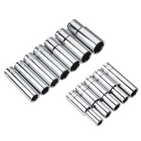 冰禹 BJyl-154 1/2加长型镜面套筒头 78mm小风炮 加深六角套筒扳手 15mm