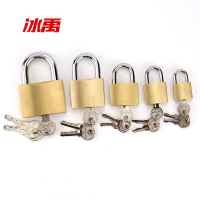 冰禹 黄铜挂锁 家用门锁 防盗窗锁防水防锈锁 38mm短梁单开 Bj1002