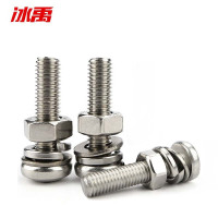 冰禹Byz66 304不锈钢盘头螺栓套装GB818 M3*45 100套/件(单位:件)