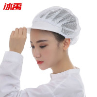 冰禹 防尘透气帽子 BYsp-01 涤棉 白色 网帽 1顶