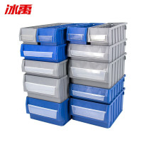 冰禹 经典款塑料分隔式零件盒 BY-174 590*230*140mm 灰色 1个