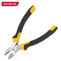 得力(deli)DL2206T 德式斜嘴钳 6寸带弹簧 黄色 1把