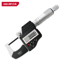 得力(deli)DL321025S 数显外径千分尺 0-25mm两用 银色 1把