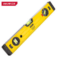 得力(deli)DL983400B 强磁可调式水平尺加中盒400mm 黄色 1把
