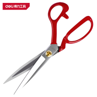 得力(deli)DL358111Z 专业级高寿命裁缝剪 11寸 12万次寿命 红 1把