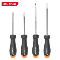 得力(deli)HT1004C home系列螺丝批4件套 橙 1套