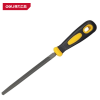 得力(deli)DL67108 中齿三角锉刀 8寸 黄色 1把