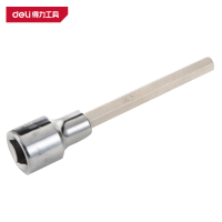 得力(deli)DQ48212_12.5mm系列100mm六角旋具套筒12mm 银 1支
