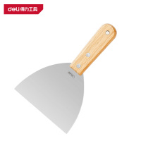 得力(deli)DL-HD5C 木柄油灰刀 5寸 银 1把