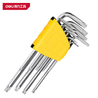 得力(deli)DL3091 加长花型内六角组套 9件套 黄 1套