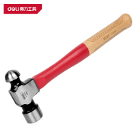 得力(deli)DL443132Z 专业级木柄圆头锤 32oz 405mm 红 1把