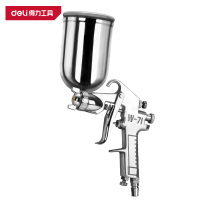得力(deli)油漆喷枪 喷漆枪 喷涂汽车涂料喷壶 DL-QPQ-W71GZ 1.5mm/上壶 银色 1把