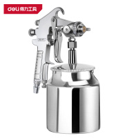 得力(deli)油漆喷枪 喷漆枪 喷涂汽车涂料喷壶 DL-QPQ-W77S 2.5mm/下壶 银色 1把
