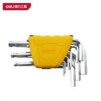 得力(deli)DL230109标准球头内六角组套9件套 黄色 1套