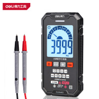 得力(deli)DL334502 大屏万用表 3999位电容测试 红黑色 1台