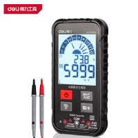 得力(deli)DL334504 大屏万用表 5999位电流电容测试 红黑色 1台