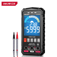 得力(deli)DL334506 大屏万用表 5999位插孔指示灯 红黑色 1台