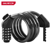 得力(deli)DL508011 密码钢缆锁 12*1200mm 黑色 1条